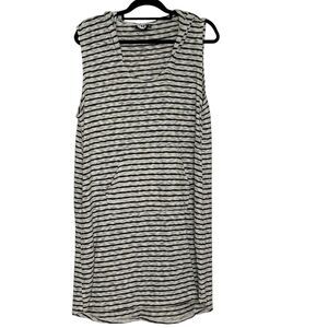 A&I Women's XL Black Striped Swimsuit Cover Up Beach Summer